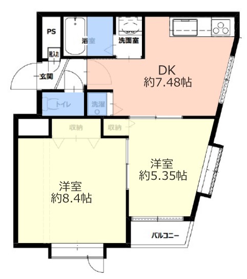 トラウム見次公園4階　間取図