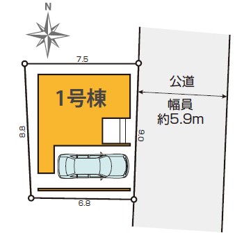 桜川2丁目　新築戸建　区画図