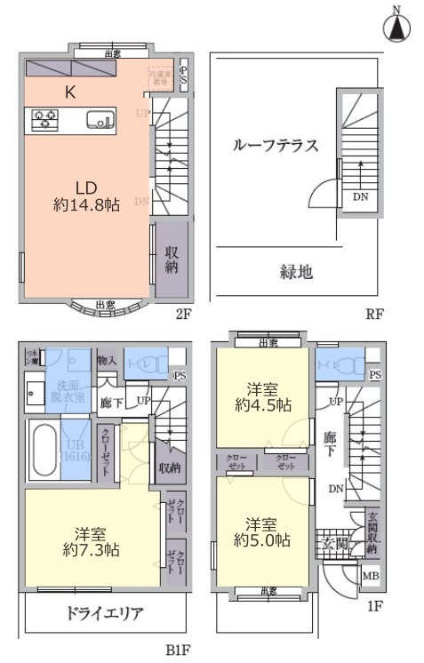 アリーナ赤塚1階　間取図