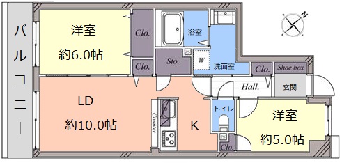 コートハウス常盤台2階　間取図