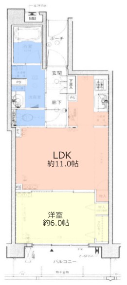 セーナ板橋本蓮沼5階　間取図