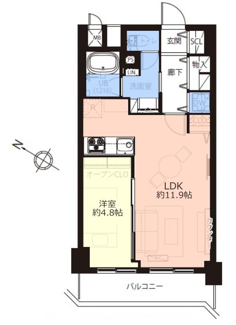 ライオンズマンション蓮沼6階　間取図