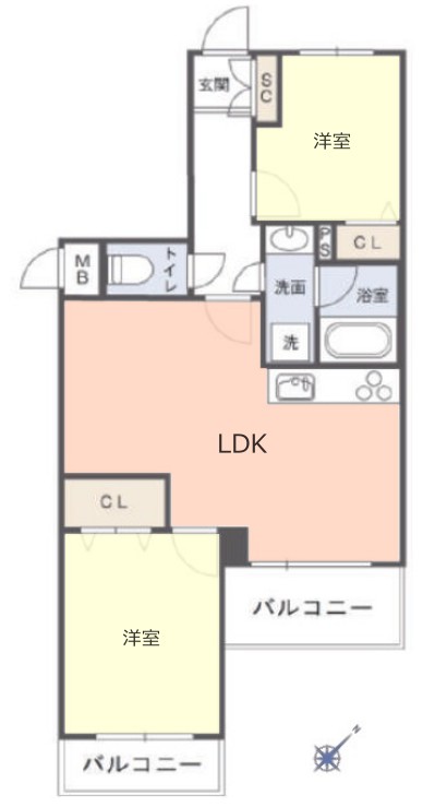 レクセル小竹向原4階 間取図