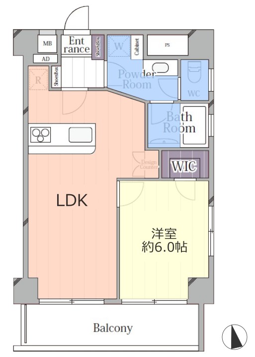 上板橋カーネル6階 間取図