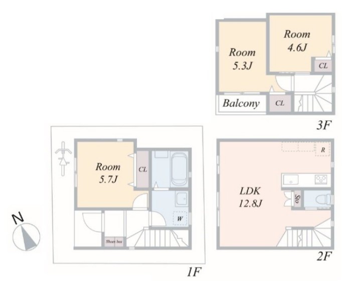 若木3丁目 新築戸建 間取図
