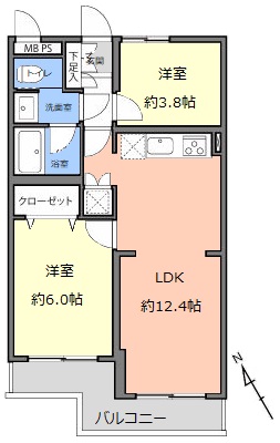 サンライフ見次公園2階　間取図