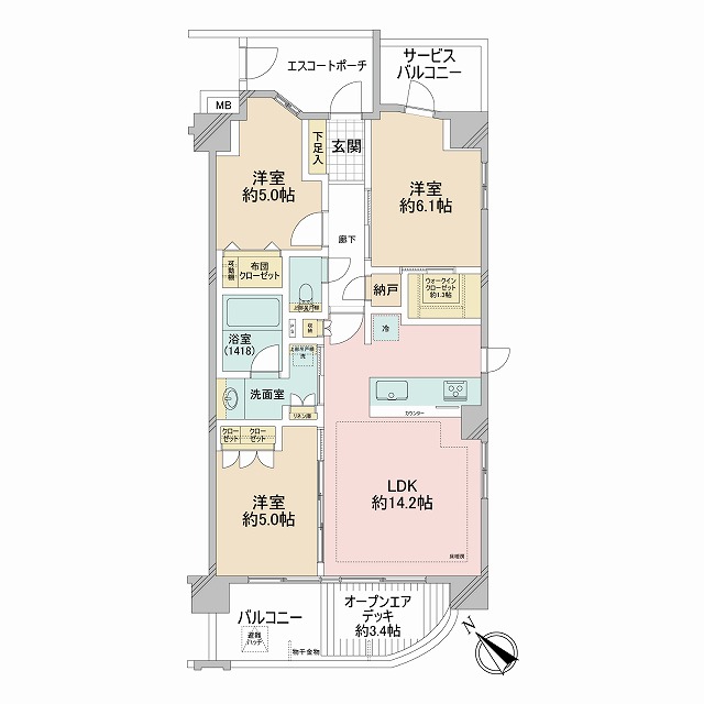ヴェレーナ東武練馬レジデンス3階　間取図