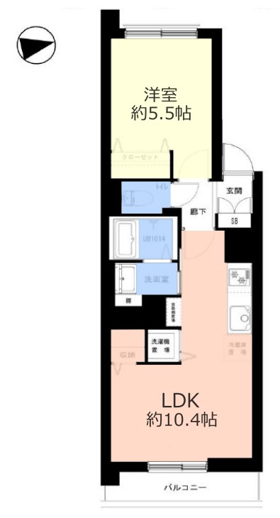 南ときわ台ローヤルコーポ1階 間取図