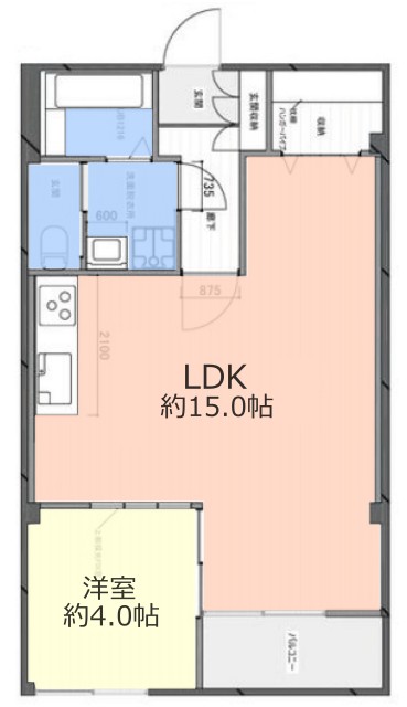 板橋コーポラス7階 間取図