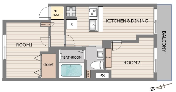 第1高島平マイコーポ2階　間取図