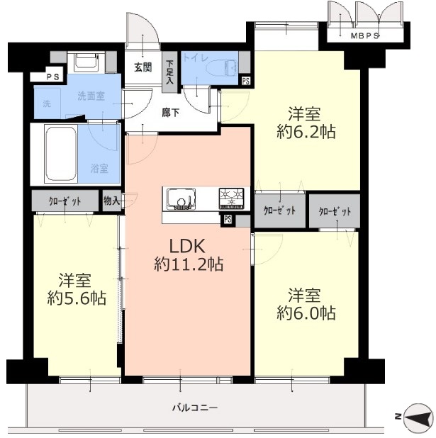 レクセルマンション板橋徳丸5階　間取図