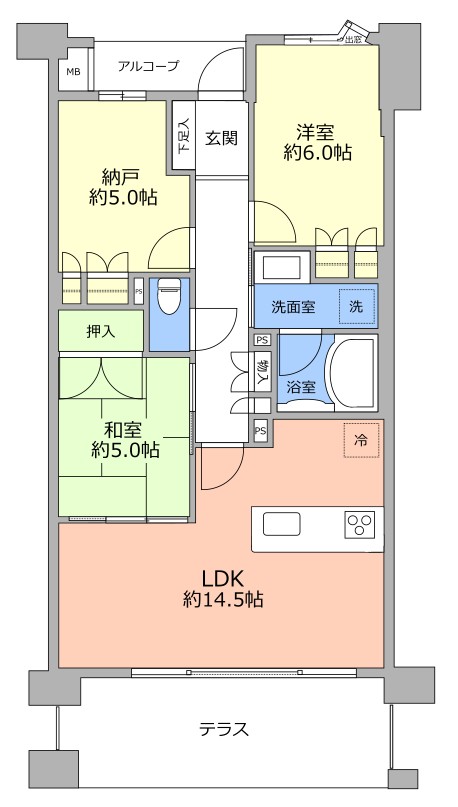 レクセル大宮1階 間取図