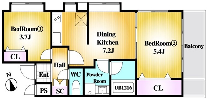 GSハイム徳丸3階 間取図