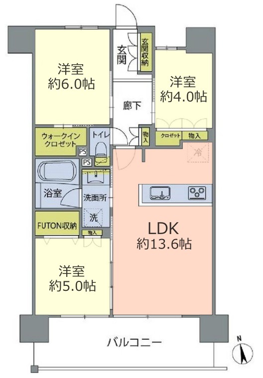イニシア板橋浮間公園2階 間取図