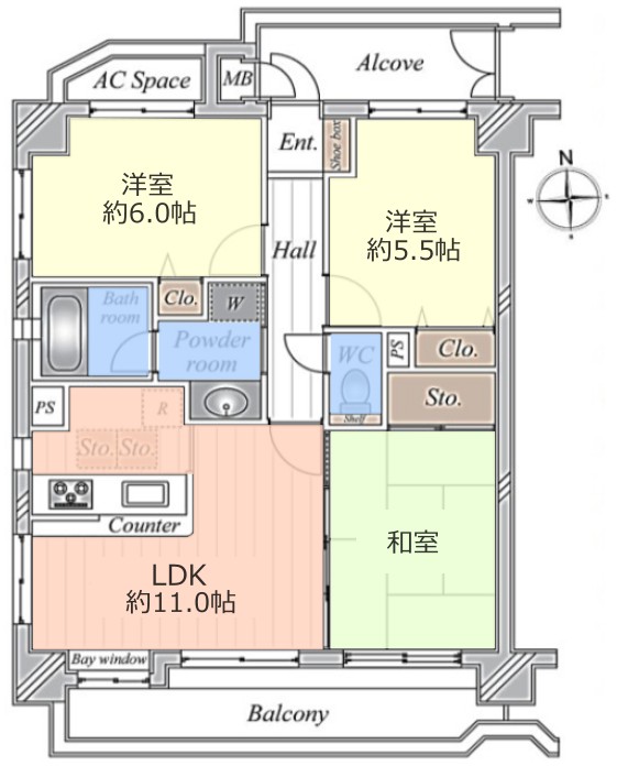 ライオンズシティ小竹向原1階 間取図