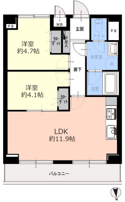 菱和パレス小竹向原5階 間取図