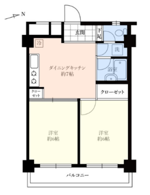 キャニオンマンション第2高島平4階　間取図