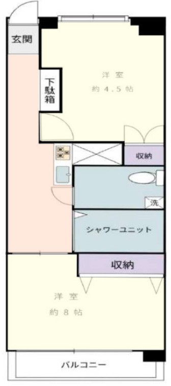 三田高島平第2コーポ4階　間取図