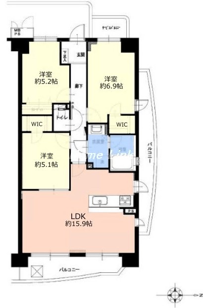 モアクレスト小竹向原2階　間取図