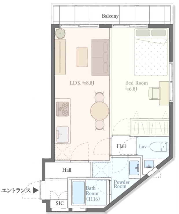 ランデン池袋2階　間取図