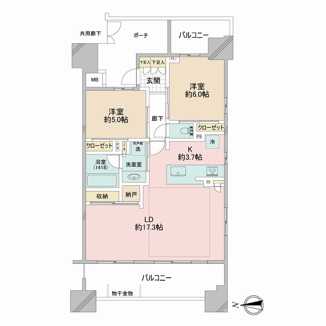 ブリリア板橋大山13階 間取図