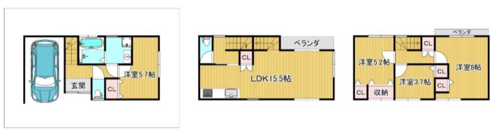 東坂下1丁目　中古戸建　間取図