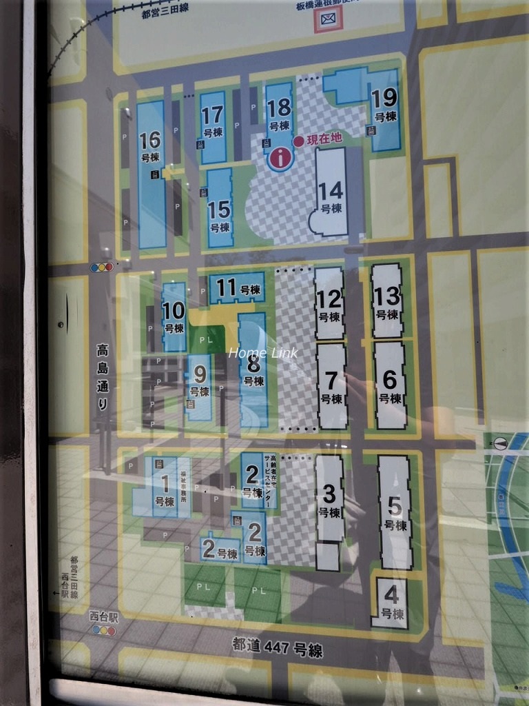 新蓮根団地14号棟　案内図