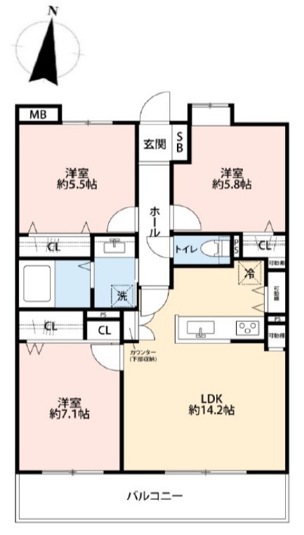 ローヤルシティ東武練馬徳丸6階 間取図