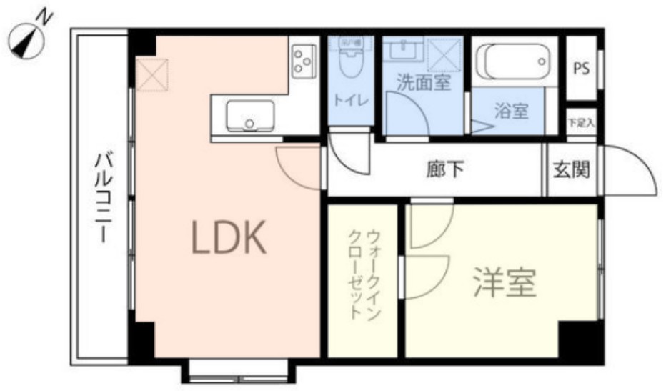 佐下橋ダイヤモンドマンション3階　間取図